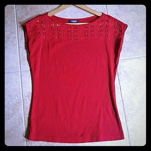 Chaps cherry red top