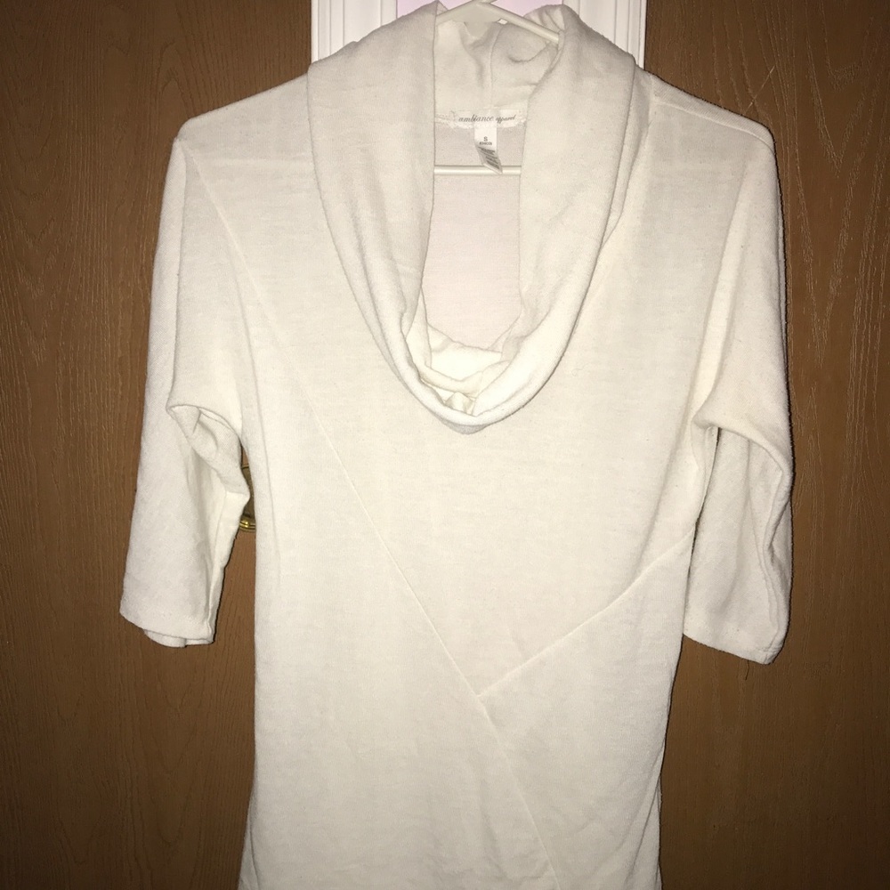 Turtle neck white dressy sweater