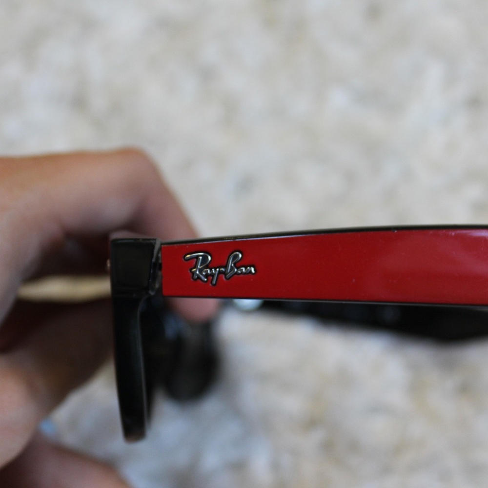 Ray-bans red and black polarized sunglasses - Picture 5 of 6