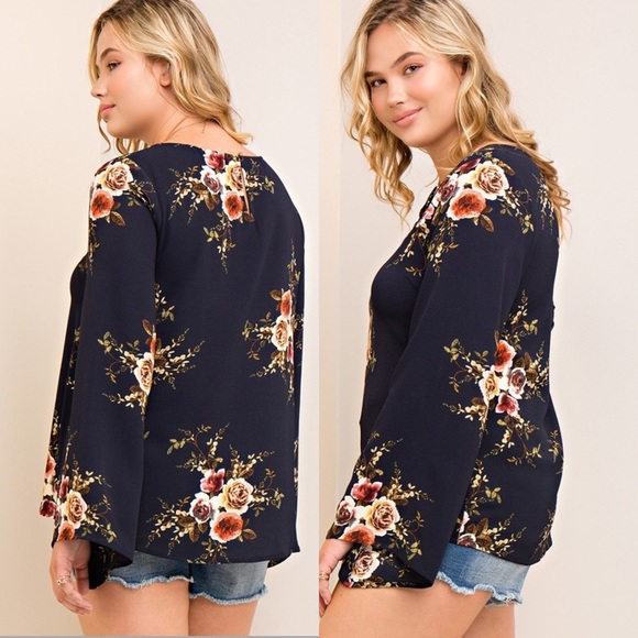 COMING SOON!!! PLUS SIZED FLORAL BLOUSE - Picture 2 of 6