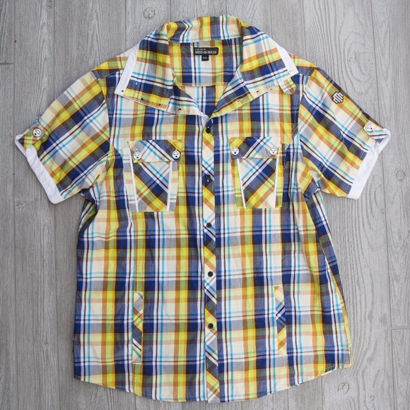 Plaid Tailored Shirt Mish Mash Prague XXL - Picture 6 of 7