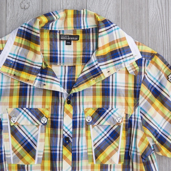 Plaid Tailored Shirt Mish Mash Prague XXL - Picture 5 of 7