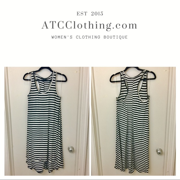 EZRA Dresses & Skirts - EZRA Black and White Striped Dress