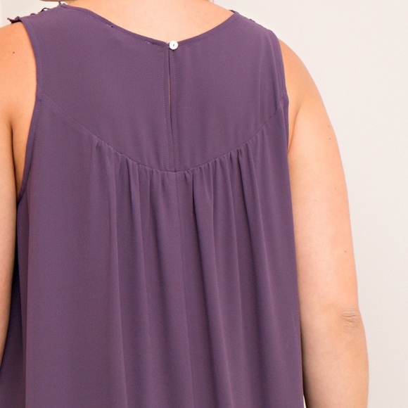 PLUS SIZE GRAPE BLOUSE - Picture 5 of 7