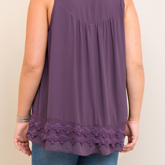 PLUS SIZE GRAPE BLOUSE - Picture 6 of 7