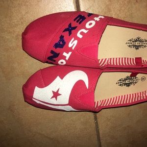 Size 8 glitter Texans shoes