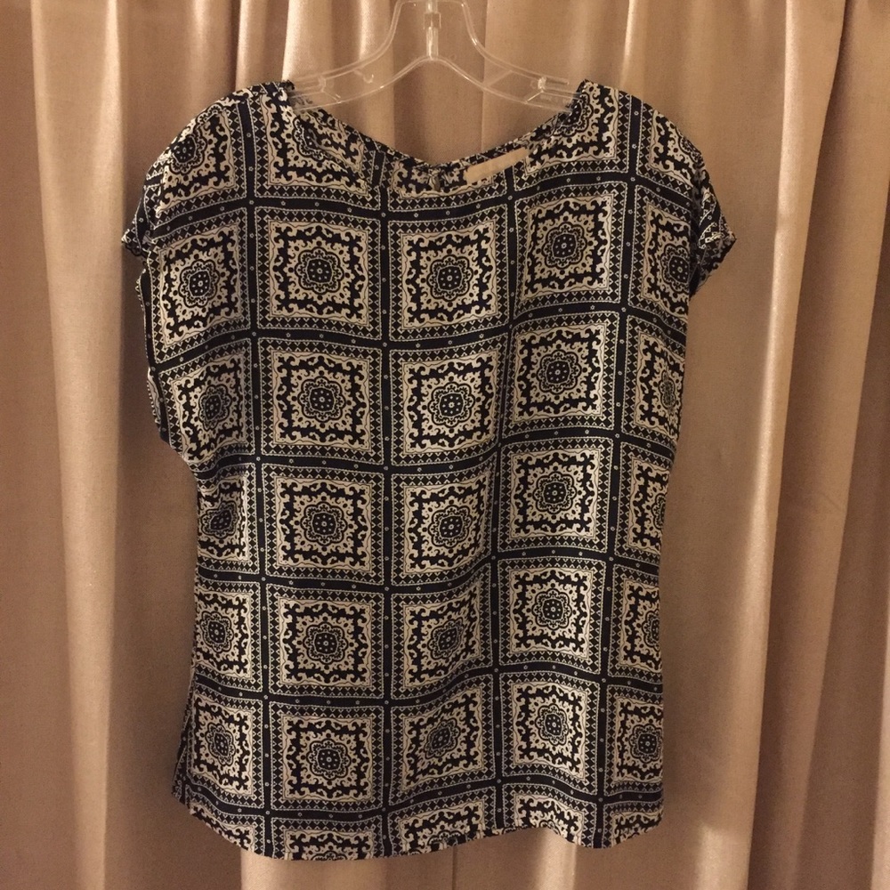 Blue Patterned Blouse