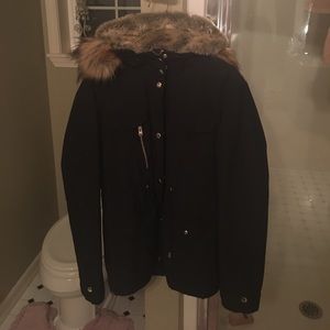 Faux fur parka