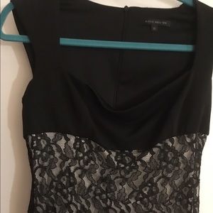 Black sexy lace cocktail dress