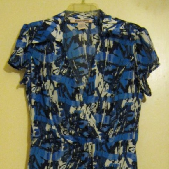 NWOT Blue Print V-Neck Short Sleeve Maxi Dress 12 - Picture 2 of 3