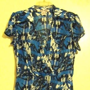 NWOT Blue Print V-Neck Short Sleeve Maxi Dress 12