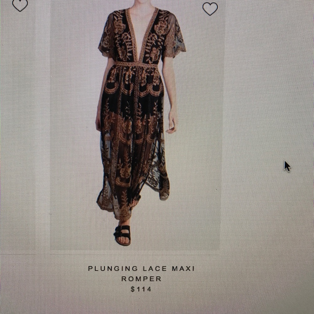 BF PRICE FIRM LONG SHEER EMBROIDERED LACE ROMPER - Picture 6 of 8