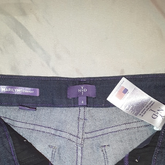 NYDJ Marilyn straight jeans, size 4 dark wash - Picture 3 of 3