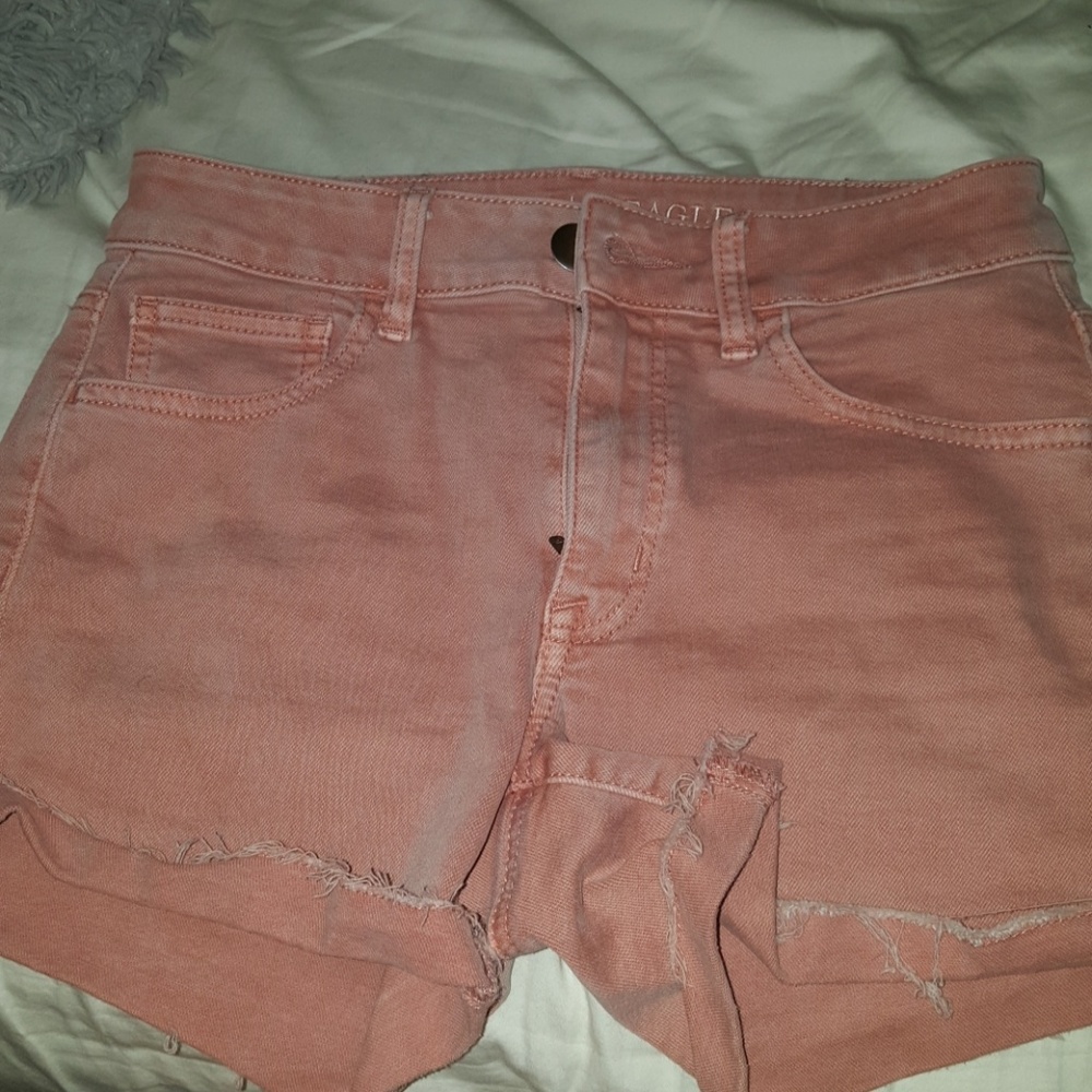 hi rise pink shortie American Eagle