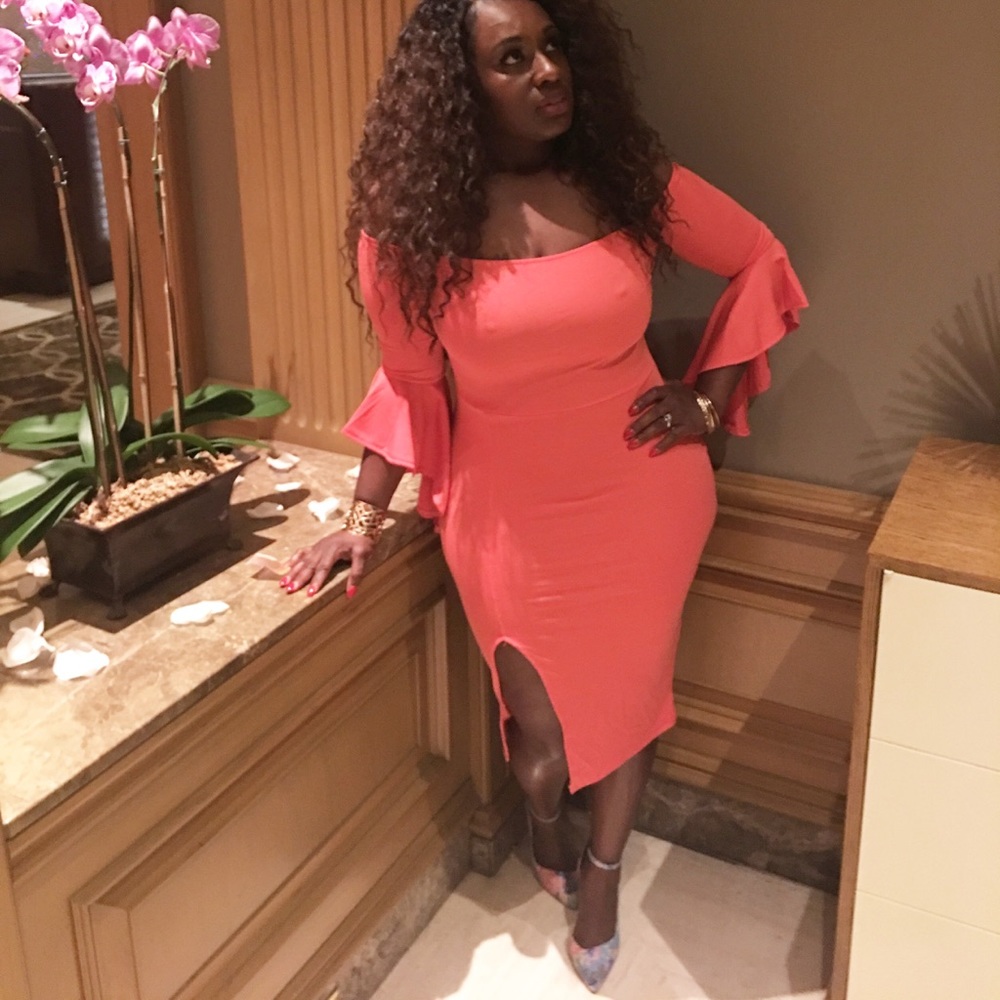 The Pink Flamingo Midi Dress - Picture 2 of 2