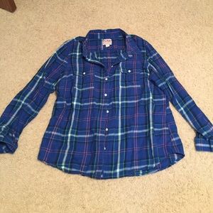 Blue Plaid Old Navy Button Down