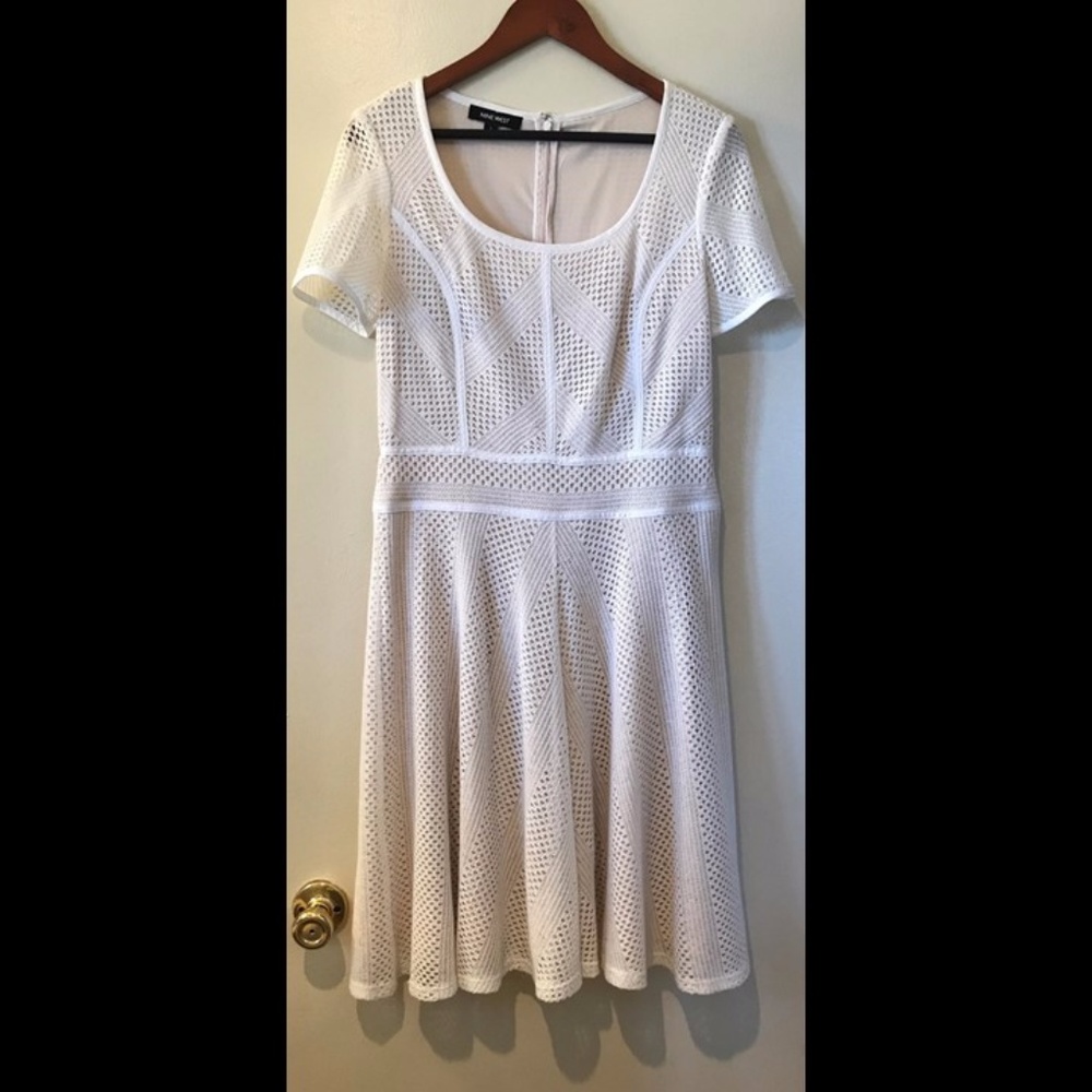 White w/ Nude Underlying Dress