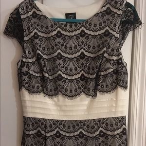 Black and cream dress