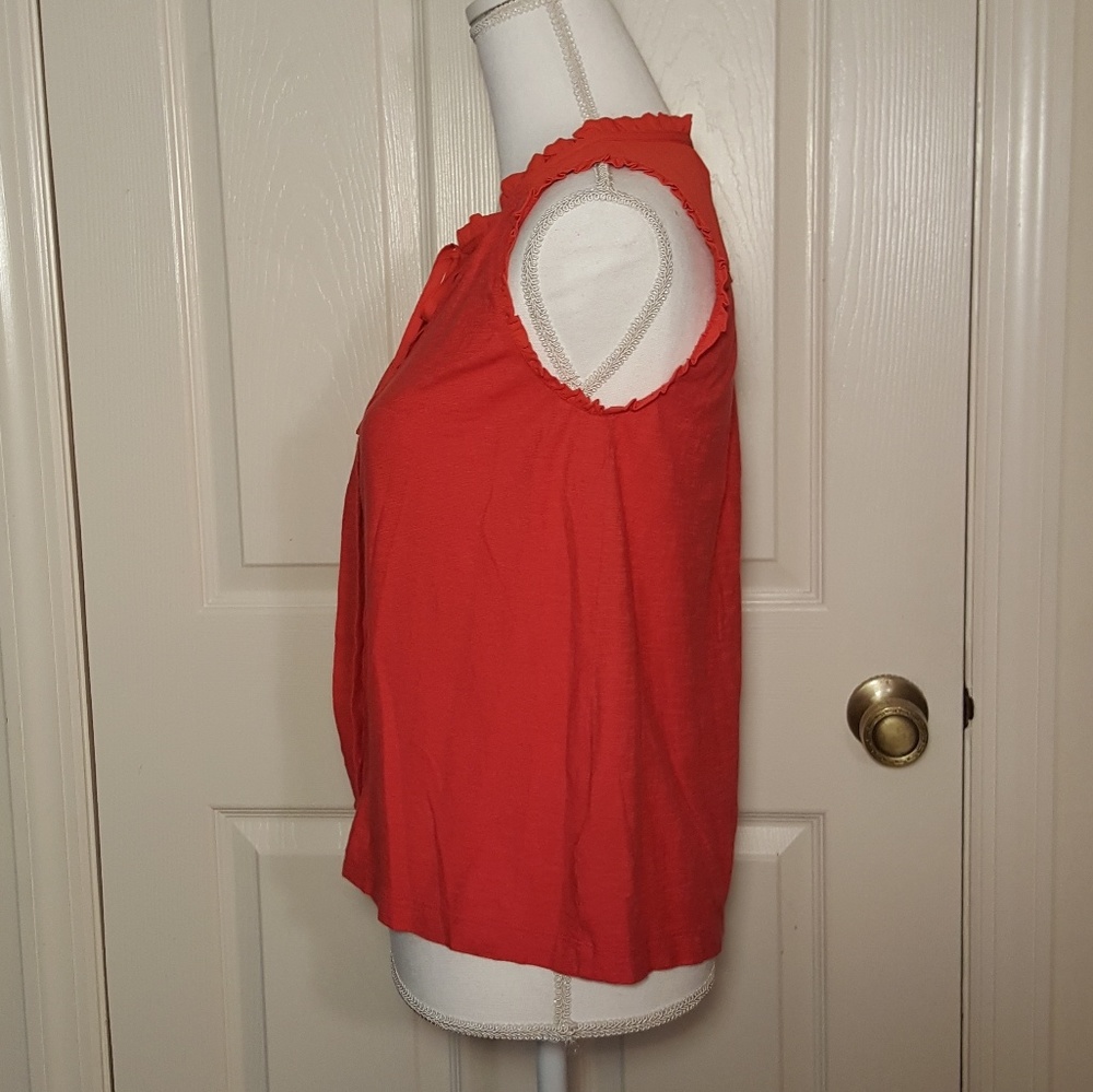 Meadow Rue Anthropologie Ruffle Tie Tank Top - Picture 3 of 8