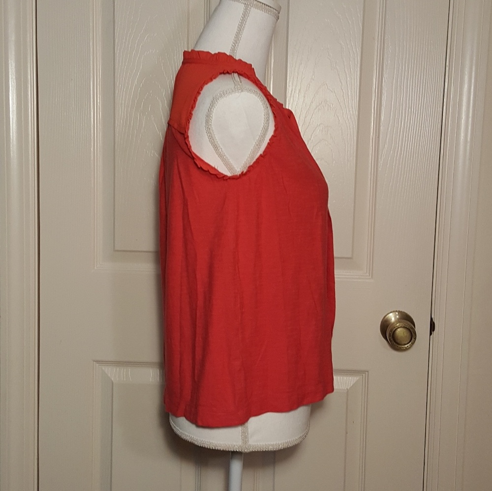 Meadow Rue Anthropologie Ruffle Tie Tank Top - Picture 2 of 8