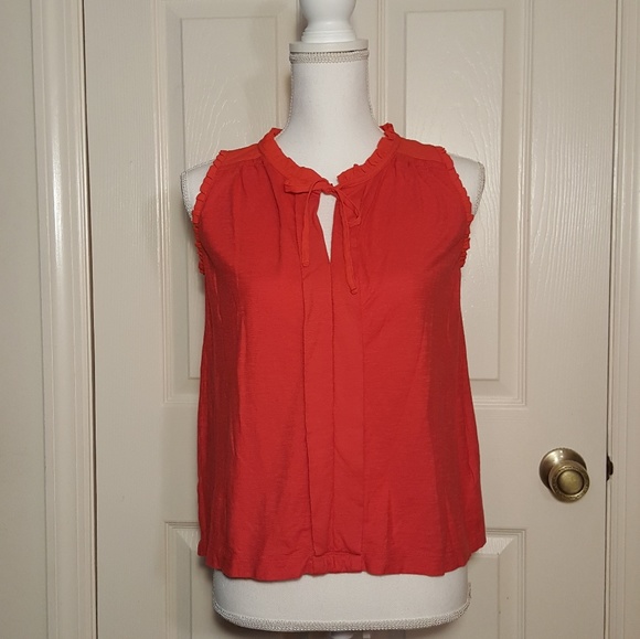 Anthropologie Tops - Meadow Rue Anthropologie Ruffle Tie Tank Top