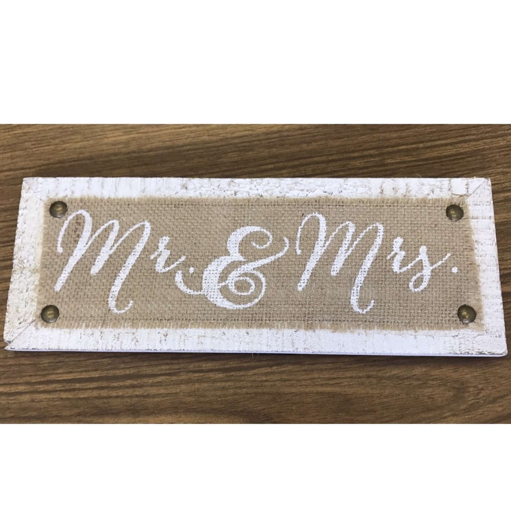 Beautiful Mr. & Mrs. Wedding Sign