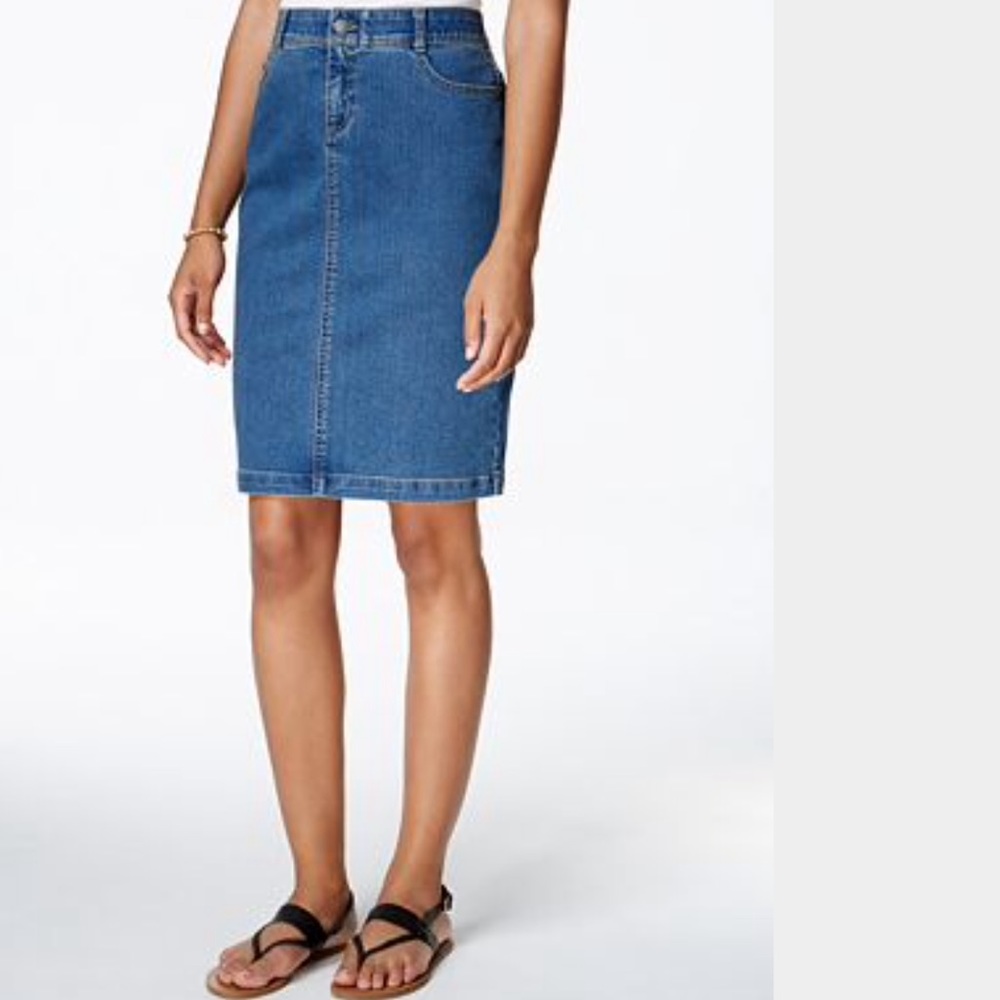 charter club denim skirt