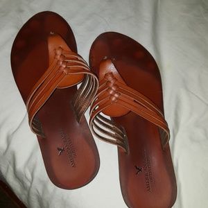 American Eagle cognac sandals