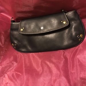 Fossil leather wristlet