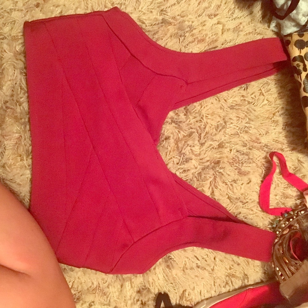 Red crop top