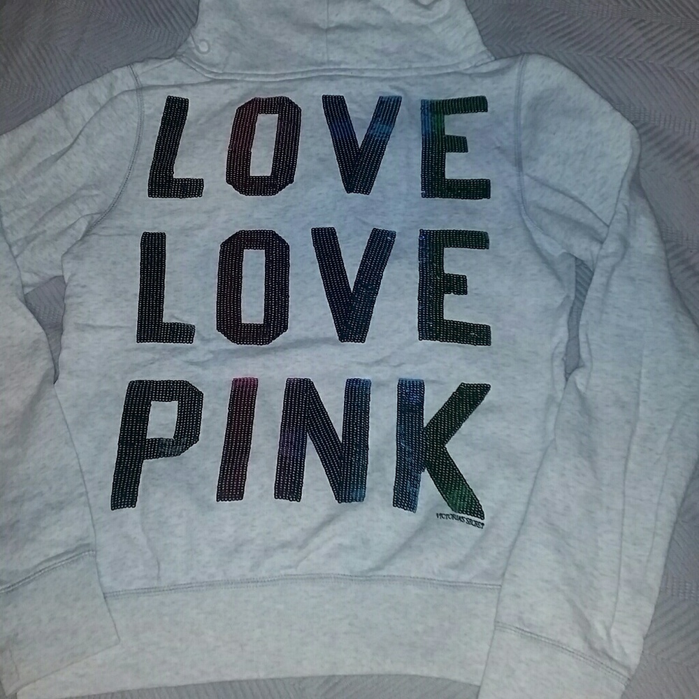 Victoria's secret Pink pullover rainbow hoodie