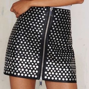 NWT 💕 Nasty Gal Living After Midnight Stud Skirt