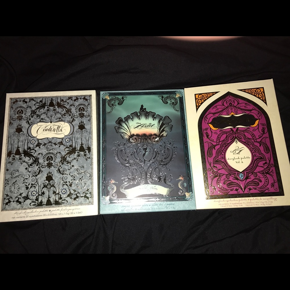 Sephora Jasmine, Ariel, Cinderella palettes