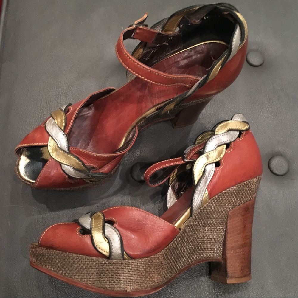 Miss Sixty platform sandals GUC, new soles fit 7.5