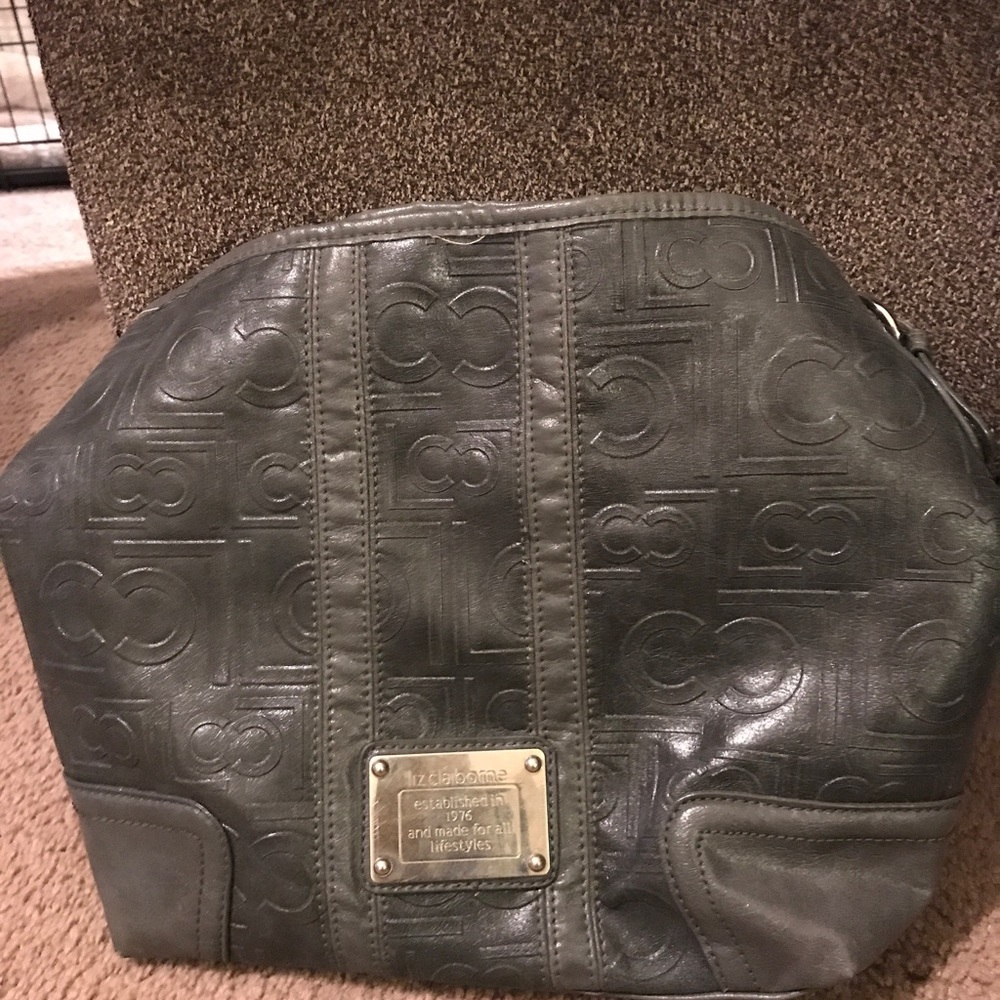 Liz Claiborne smokey gray tote