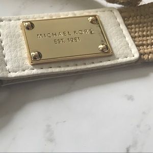 Michael Kors braided straw belt