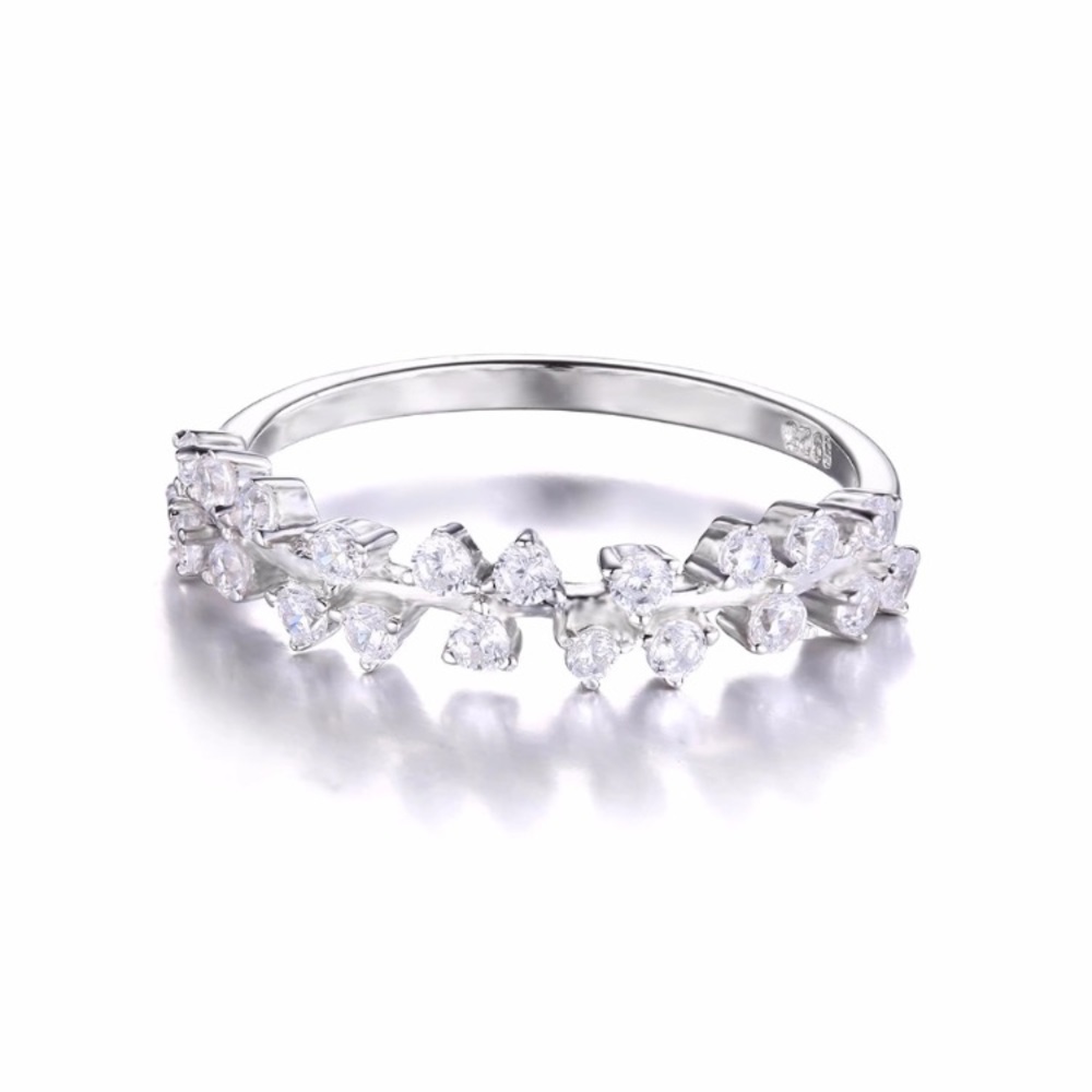 Sterling Silver CZ Clover Ring - Picture 3 of 7