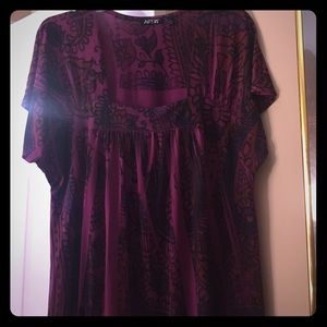 Apt 9 purple, sz XL, silky material Blouse