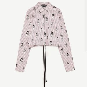 Zara cat print top