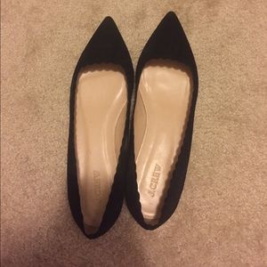 Jcrew black scalloped flats