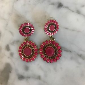 Adorable pink and brown earrings