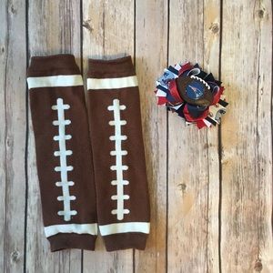 🎉TODAY $7 FOOTBALL LEGWARMERS SZ INFANT-TODDLER