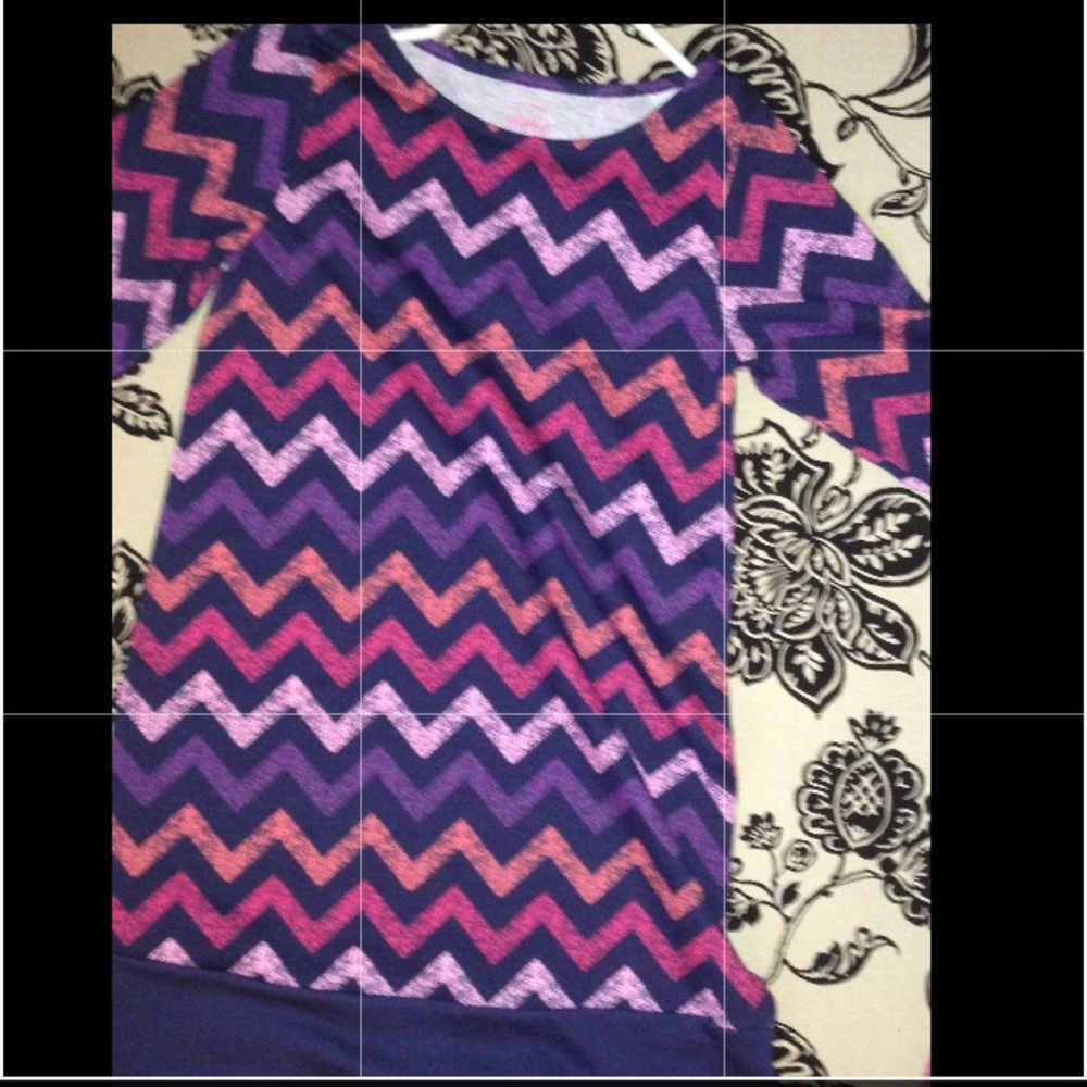 Faded glory chevron print dress. Size youth 10-12