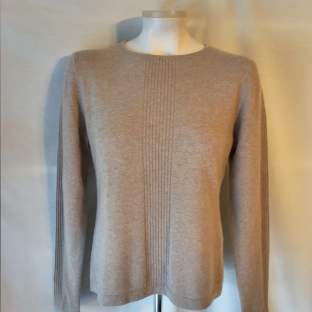 LULU BRAVO Sz L 100% Cashmere Sweater     Mint!