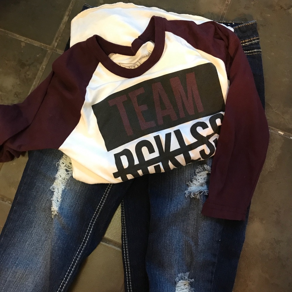 Distressed jeans