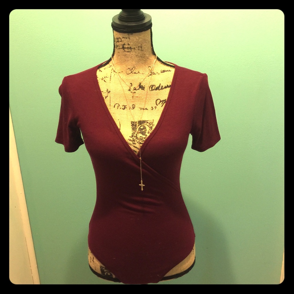 Surplice bodysuit