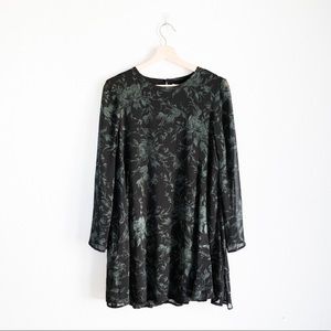 Silence and Noise Long Sleeve Floral Dress