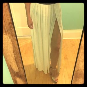 Double high slit maxi skirt from urban outfitters