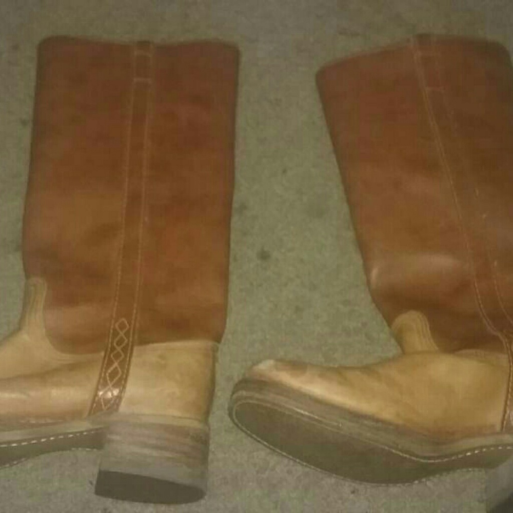 70s designer leather boots not sure on size