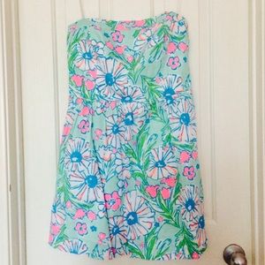 Lilly Pulitzer Strapless Print Dress